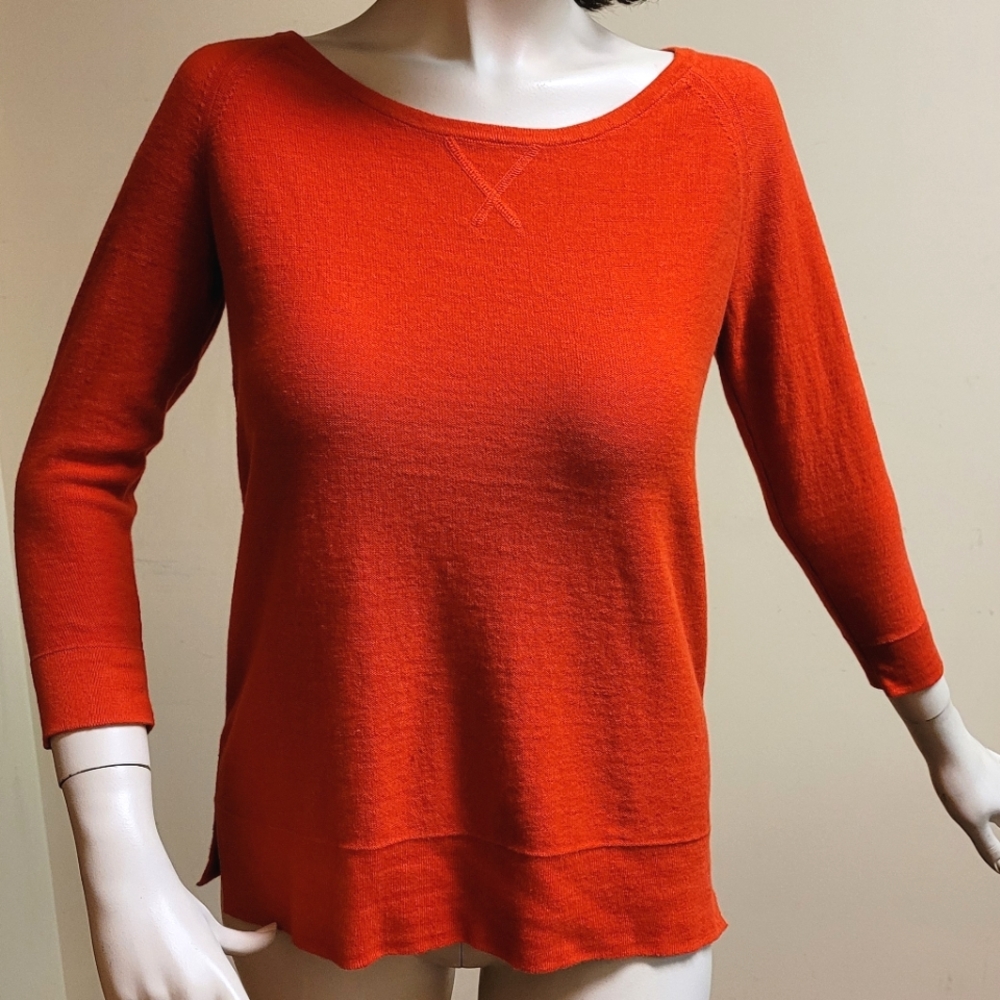 Banana Republic Factory Red Boatneck Sweater, Size Extra Small